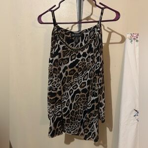 INC International Concepts Brown and Black Camisole Top